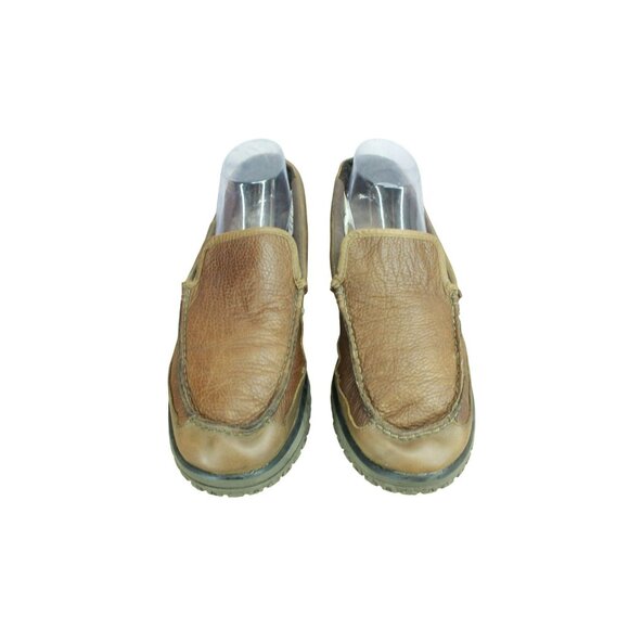 LL Bean All Week Brown Leather Shearling Lined Moccasin Slippers Size 10 M - Picture 5 of 10